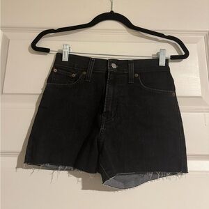 Levi High Rise Jean Shorts (black)